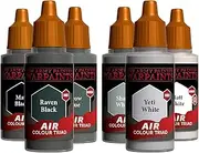 The Army Painter, Airbrush Primary Bundle Greyscale, 2 Grey Triads with 6 Diluted Acrylic Paints 18ml for Paint Sprayer - Paint for a Spray Gun for D&D and Warhammer Miniatures