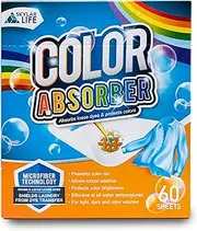 Skylarlife Color Absorber Sheets for Laundry, 60 Count, Prevent Clothes from being dyed, Fragrance Free Dye-Trapping Sheets for Family, Students and Vacationers