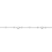 Silver 25cm Stars & Ball Alt Link Anklet