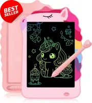 LCD Writing Tablet for Kids, Unicorn Doodle Board, Erasable Drawing Pad