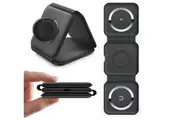 ic Wireless Charger,Foldable Travel 3 In 1 Wireless Charging Station 15w Mag-Safe Wireless Charger Stand Compatible with iPhone 15/14/13/12/11(Black)