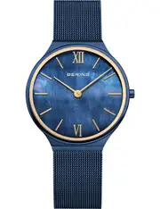 Bering 18434-397 Blue Stainless Steel Womens Watch