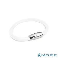 在飛比找Yahoo奇摩購物中心優惠-&MORE愛迪莫 Z Power 超限鈦鍺手環/腳環 (白色