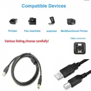 1.2M USB 2.0 A Male to USB B Male LW Cable for Printers Scanners Audio interface