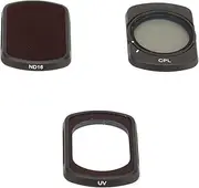Magnetic 3 Piece ND16 CPL UV Filter Kit for Pocket 3 Drone, Reduce and Reflection, Multi Layer Coated Optical Glass, Aerospace Aluminum Frame with Adjustable CPL