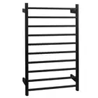 AGUZZO Ezy Fit Dual Wired Round Tube Heated Towel Rail 60 x 92cm - Matte Black