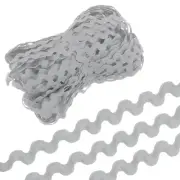 29.5 Yard Grey Rick Rack Trim 5mm Wave Bending Fringe Trim Lace Ribbon