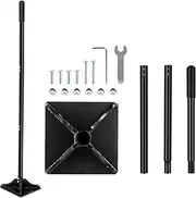 Ground Tamper Tool, 8"X8" Steel Tamper, Heavy Duty Hand Soil Tamper Tool with 48 Inch Handle for Leveling Soil, Installing Paving Stones, Gravel, Asphalt, Sand, and Repairing Pavement