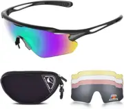 SNOWLEDGE Cycling Glasses for Men Women Teenager with 1/3/5 Polarized/Photochrom
