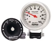 Auto Meter Ultra Lite 3 3/4in Silver Tach 10000 RPM