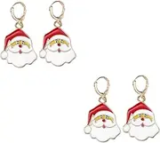[SHERCHPRY] 2 Pairs Christmas Alloy Earrings Christmas Eardrops Christmas Women Jewelry Holiday Earrings Santa Claus Earring New Christmas Decor Santa Clause Eardrop Woman Accessories Cartoon