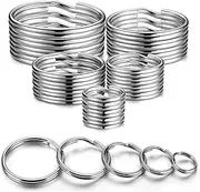 [Generic] Key Ring/Key Chain, 50 Pack 2.0x32mm Split Round Metal Silver Keyring for Home/Car/Outdoor/Arts/Lanyards/CraftsKeys Organization (Silvery)