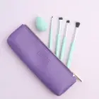 Luxie Florals Make Up Brush Set, Purple Case and Green Sponge