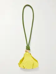 [LOEWE] LOEWE - Tulip Leather And Gold-tone Bag Charm - Yellow - One size One size Yellow