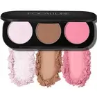 Blush and Highlighter Palette,3 in 1 Contour Palette,Cruelty-Free Matte Bronz...