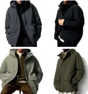 UNIQLO Hybrid Down Parka Water Resistant Gray / Black / Khaki / Olive Unisex