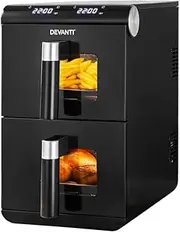 [Devanti] Air Fryer, 11L Pan 1700W Stainless Steel Airfryer Electric Cooker Airfryers Deep Fryers Rack Silicone Baking Basket Kitchen Oven Household Small Kitchens Appliances, LCD Touch Control Panel