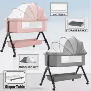 Baby Bassinet Cot Crib Bedside Co Sleeper Infant Newborn Bed Portable Cradle New