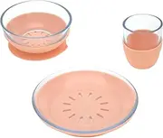 Apricot Glass/Silicone Meal Set