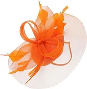 [HAMPPLIES] Fascinator Headpiece with and Mesh Design Elegant Wedding Bride Fascinator Hat Lightweight Headband for Tea Party Cosplay and Stage Performance