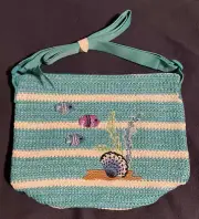 Vera Bradley Antilles Treasure Straw Bucket Crossbody - NWT