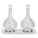 Lalique Versailles Oil & Vinegar Set with Tray