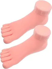 VICASKY Compact Nail Molds Realistic Fake Foot Mannequin for Nail Art Practice Professional Display