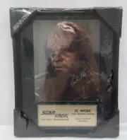 Star Trek LT. Worf Signed Plaque The Next Generation 493/2500 AE