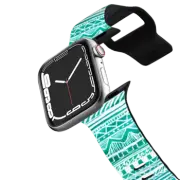 Apple Watch Series 4-6, SE (44mm) Impact Band Turquoise Aztec Pattern