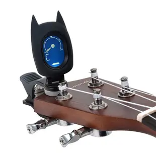 【附電池】SWIFF 小朋友最愛動物卡通造型 蝙蝠俠 夾式調音器 電子調音器 烏克麗麗/吉他/貝斯/小提琴適用 黑色
