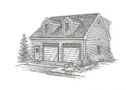 30 x 32 2 Car TD / LD Garage Building Plans / Full Dormer Loft