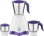 Preethii Crown MG-205 500W Mixer Grinder, White and Purple