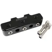 Aeroflow Pressure Sensor Block Black 9 X 1/8" Npt Port Mount Log - AF456-03BLK