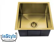 Single Bowl-Drop In/Undermount Kitchen Sink-440x440x200mm- BRUSHED GOLD
