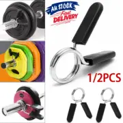 25/28/30mm Barbell Gym Weight Bar Dumbbell Lock Clamp Spring Collar Clips Strong