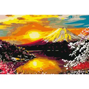 ArtLife 藝術生活 現貨 DIY 數字 油畫 彩繪 70051富士山 80x120cm 不附木質內框