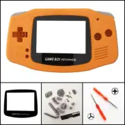 GBA Nintendo Game Boy Advance Replacement Housing Shell GLASS Screen Lens Orange