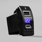 Rocker Switch USB C/USB A/Volt Meter