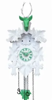 Quartz Cuckoo Clock 5 leaves, head of a deer EN 532/5/19 Q NEW