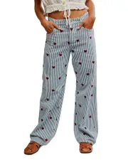 Free People Bugged Out High Rise Straight Jeans in Lady Luck