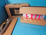 LITHONIA EDGE LIT EXIT SIGN LRP 2 RMR LRA 120/277 284003 DOUBLE FACED MIRRORED