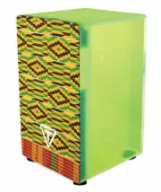 TYCOON CLEAR GREEN ACRYLIC CAJON DRUM w/ SNARE HAND PERCUSSION