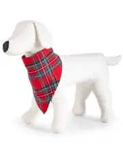 Family PJs Plaid Lightweight Dog Bandana S/M