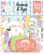 1 Pack of Echo Park Paper MY FAVORITE EASTER Frames & Tags Ephemera Pieces