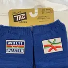 Blue Q “Multi Task Master” Tag Socks Size L-XL Organically Grown Cotton New