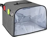 Dust Cover Compatible with Ninja Foodi Grill AG301 AG302 AG400 Air Fryer Cover with Pockets Waterproof Clear Front Panel Dust Cover Household Grill Dust Cover(Grey)