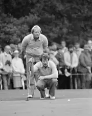 Tom Watson And Jack Nicklaus Representing The Usa 1981 Golf Old Photo
