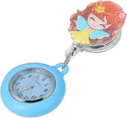 [WRITWAA] 1pc Nurse Table Nurses Ladies Fake Vintage Watch Women Cute Watches Customer Fob Lanyard Watch Carabiner Watch Light Goose Pocket Watch Nurse Badge Quartz