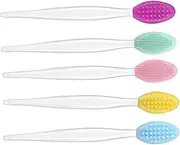 5pcs Lip Exfoliator Facial Cleansing Brush Lip Exfoliate Soft Lip Scrub Brush Silicone Exfoliating Lip Brush Lip Scrub Stick Lip Scrubber Brush Tools Applicator Silica Gel