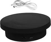 HOMOBABE Turntable Display Automatic Jewelry Swivel Rotation Adjustable Rotating Spinning Stands for Display Risers Display Stands Display Risers Display Turntable Black Plastic